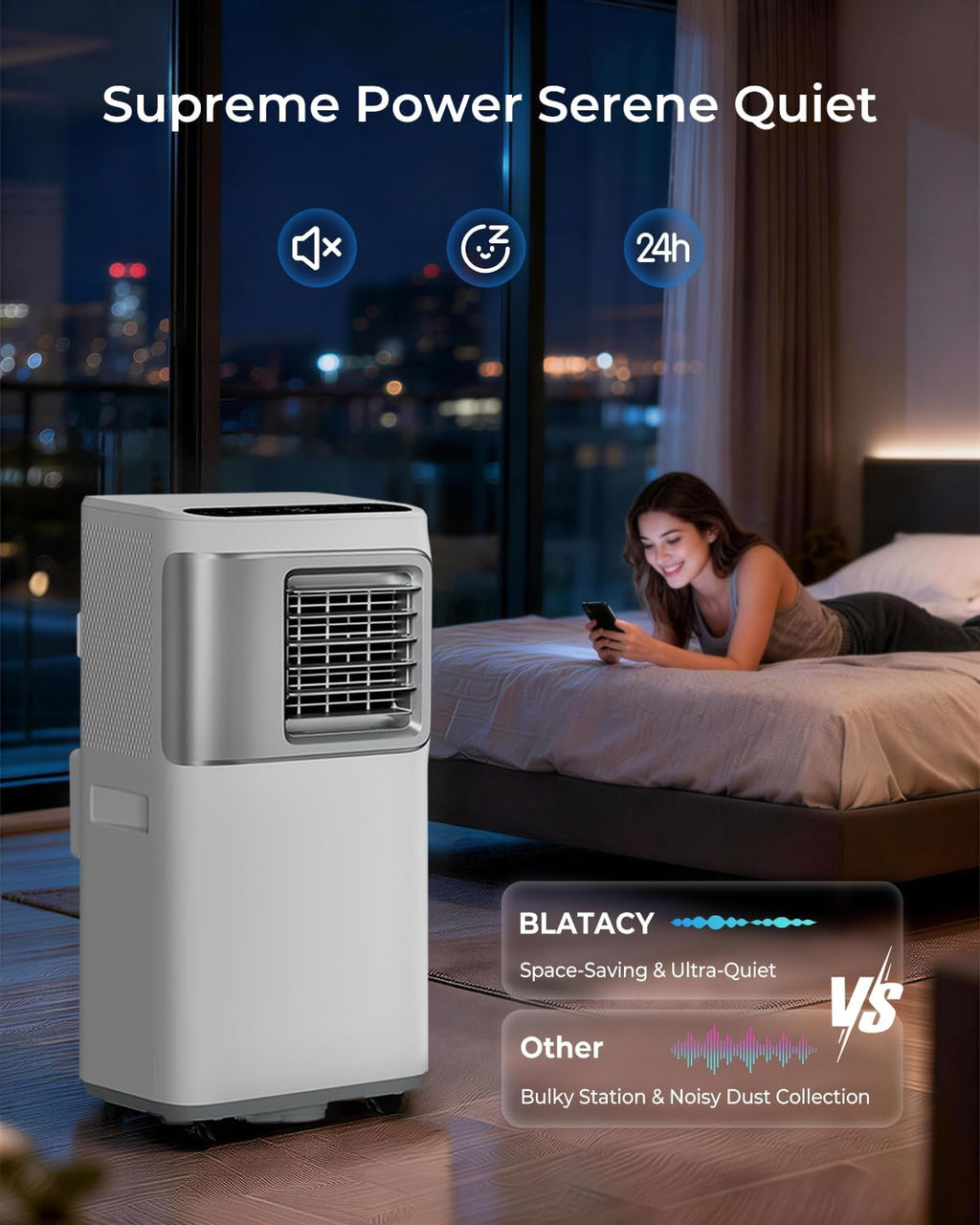 16000 BTU Portable Air Conditioners for Large Room up to 730 sq.ft 5-in-1 Smart AC Unit with WiFi APP/Remote Control