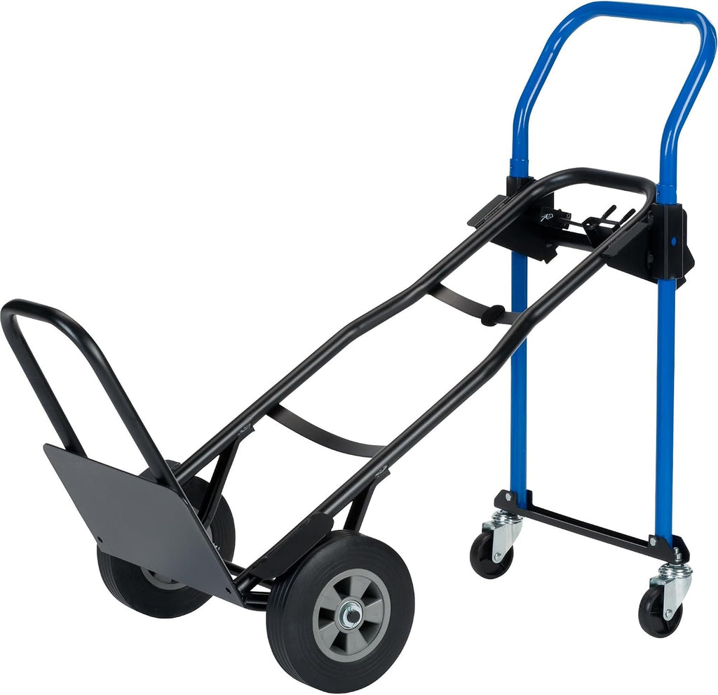Trucks 3 in 1 Quick Change Steel Convertible Hand Truck with Nose Extension, 500 lbs. Capacity (JDCJ8523EN)