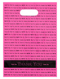 9x12 Hot Pink Thank You Die Cut Handle Plastic Bags 50/cs Brand