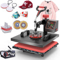 Heat Press Machine 5 in 1 Combo Heat Press 15 x 15 Inch Heat Transfer Machine 360-Degree Swing Away Digital Shirt