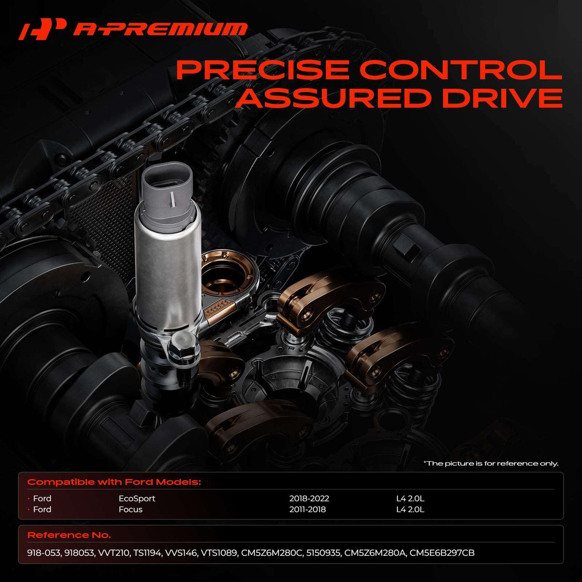 A-Premium Engine Variable Valve Timing (VVT) Solenoid Compatible with Ford