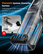 Vacuum Beard Trimmer for Men, Adjustable Precision Trimming Length 1-20mm