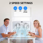 9" Twin Window Fan, 2-Speed Expandable Dual Window Fan Manual Controls