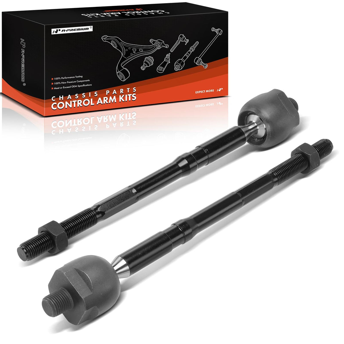 A-Premium 2 x Front Inner Tie Rod Ends, Compatible with Mazda
