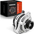 A-Premium Alternator, 12V 130A 6-Groove Pulley CW, Compatible with Saturn