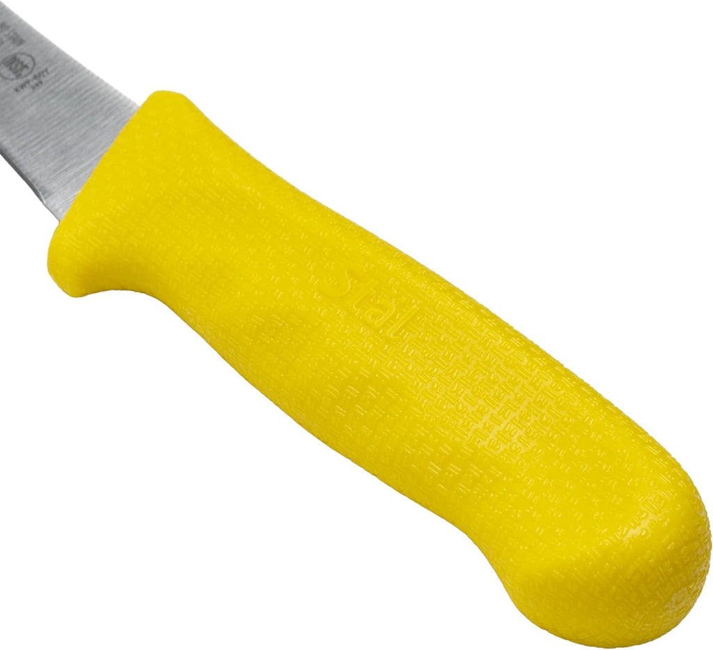 6" Yellow Plastic Boning Knife with Handle