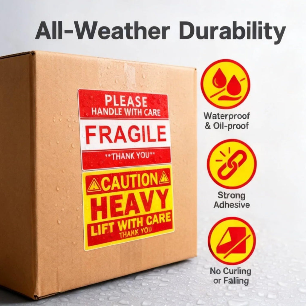 Fragile Stickers 4x6 Inch, Warning Labels for Moving, Packaging, Shipping