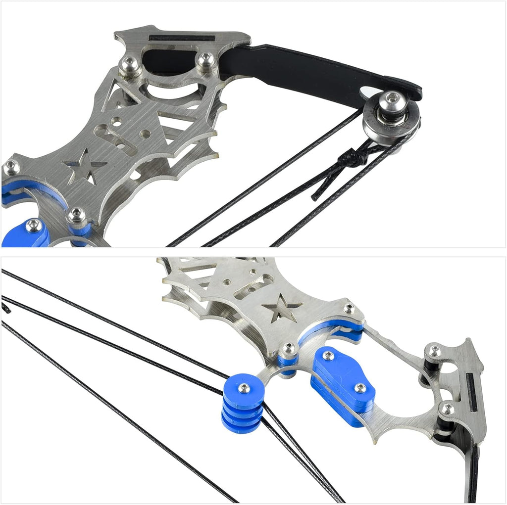 Mini Compound Bow and Arrow Set for Age 14+, Cool Gadget for Man & Women, Archery Hunting Bow for Target Shooting