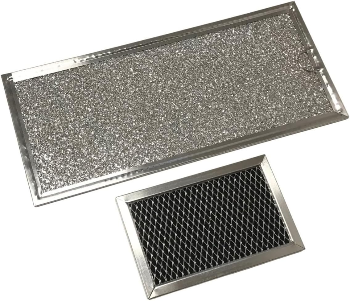 Microwave Grease & Charcoal Filter Set Compatible with GE Model Numbers JVM6172SK1SS, JVM6172SK2SS, JVM6172SK3SS