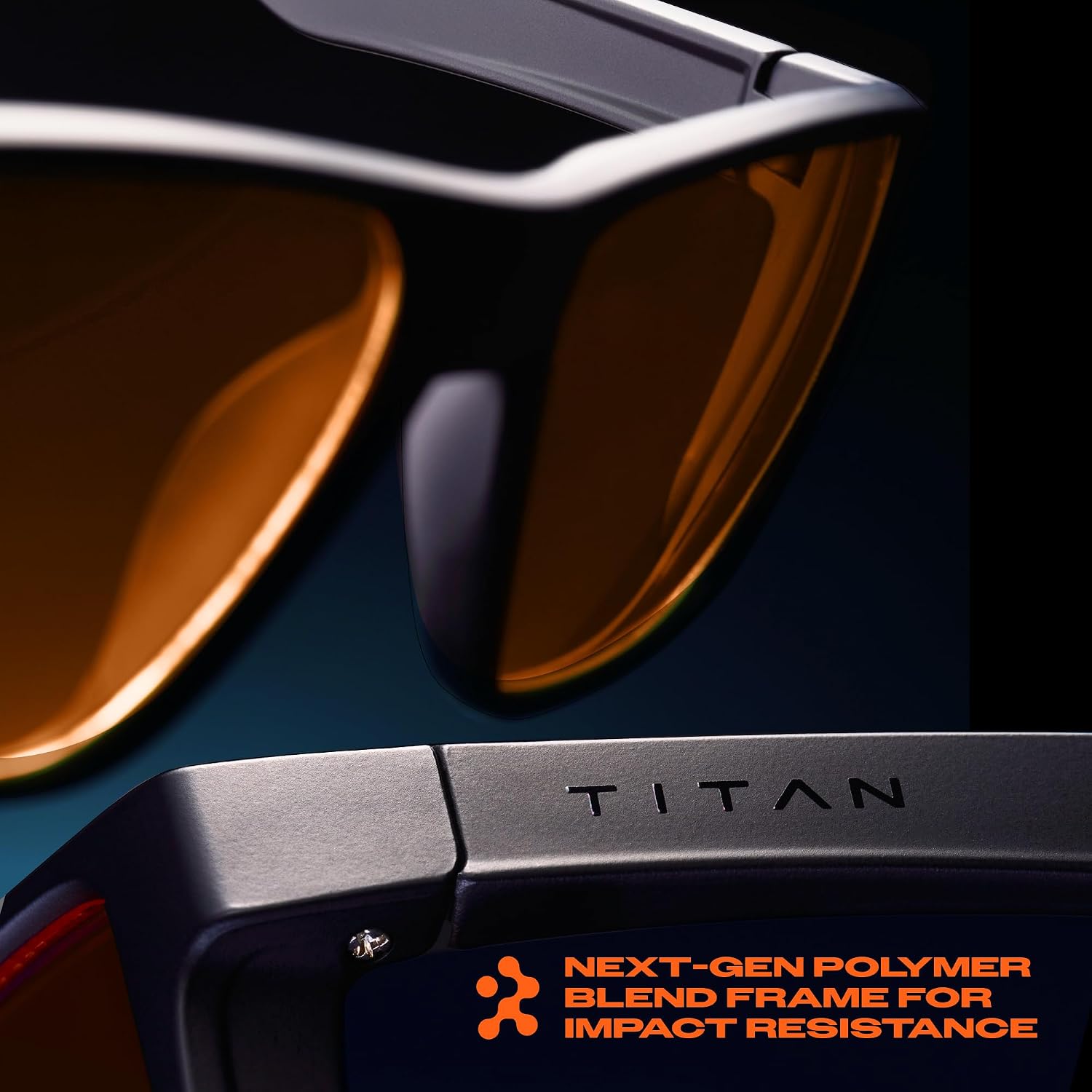 Titan Gaming Glasses, Blue Light Blocking, Night Driving Glasses for Men, Computer Protection, Gift for Gamers