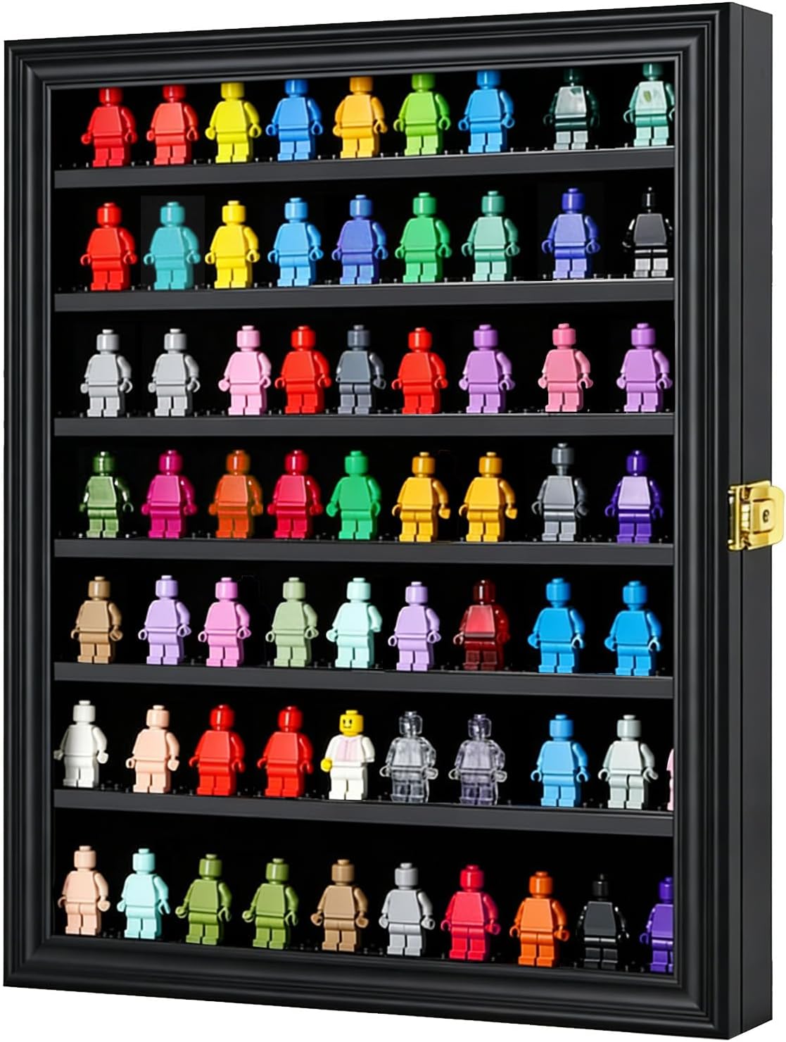 Minifigure Display Case - Building Block Toy Large Black