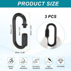 MECCANIXITY Chain Connectors 5mm Thick Black 3Pack