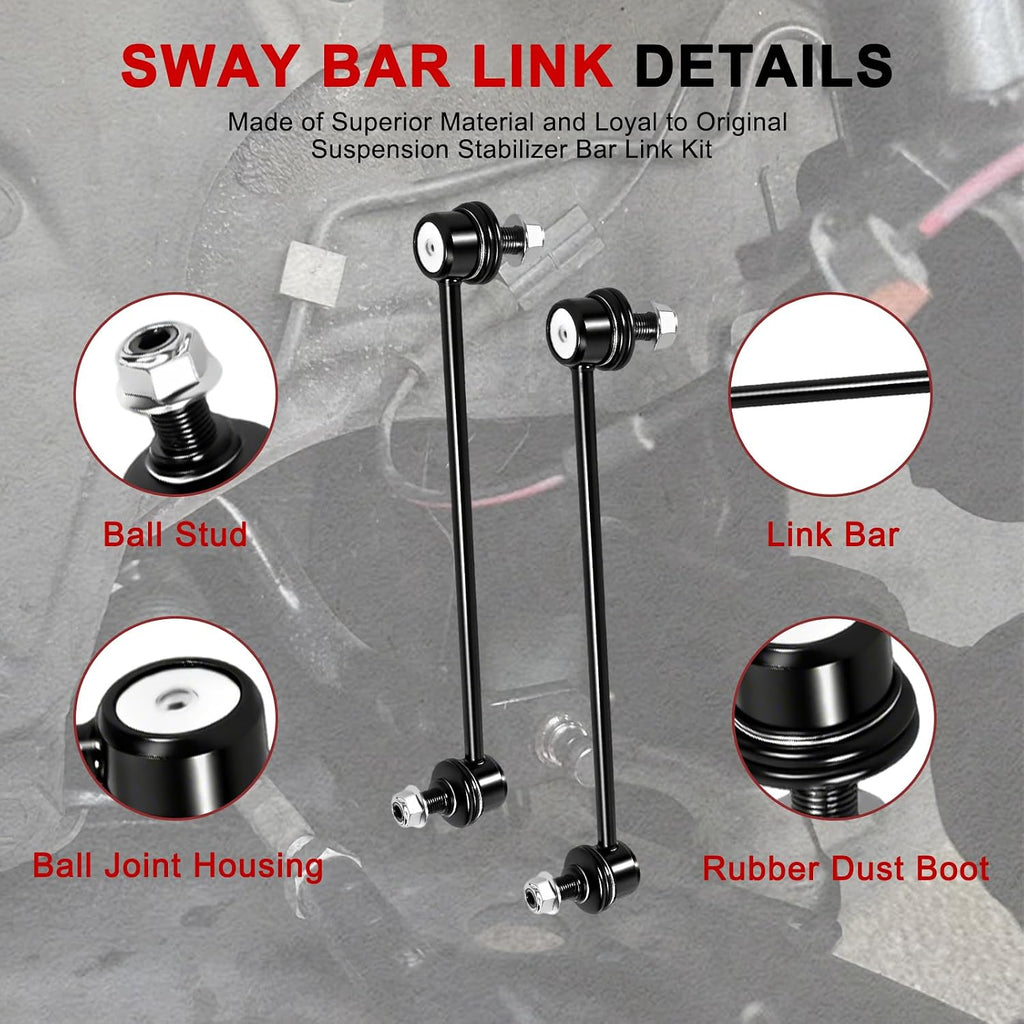 2Pcs K750523 Front Sway Bar Link Kit Suspension Stabilizer Bars