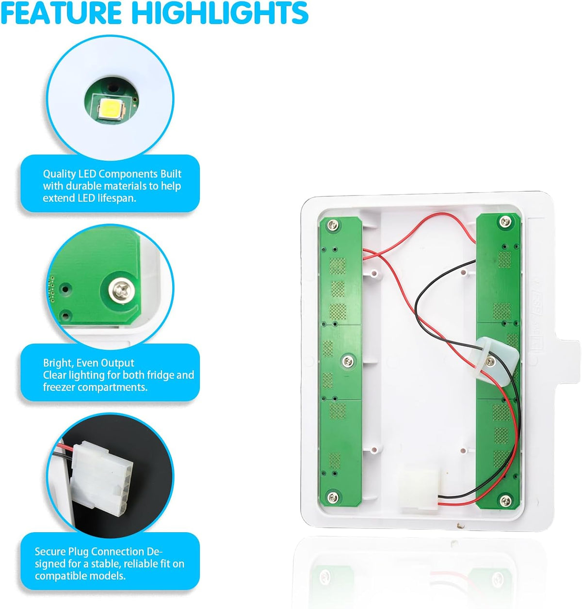 WRF555SDFZ05 WRF555SDHV02 WRF555SDFZ07 Refrigerator LED Light Replacement