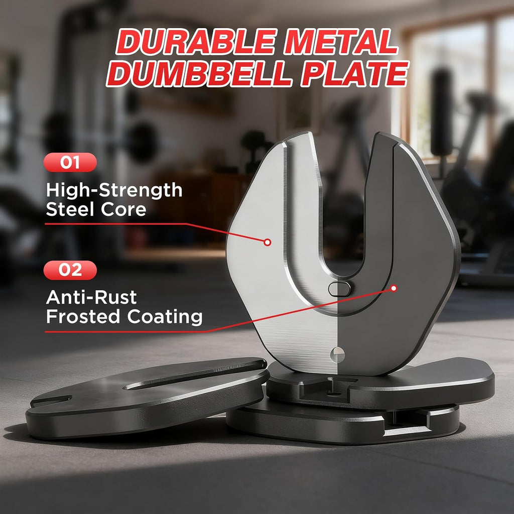 Adjustable Dumbbells Set All in One Free Weights Set for Home Gym | 25/26.5/52.5/55/85lbs Weights Dumbbells Set, 1