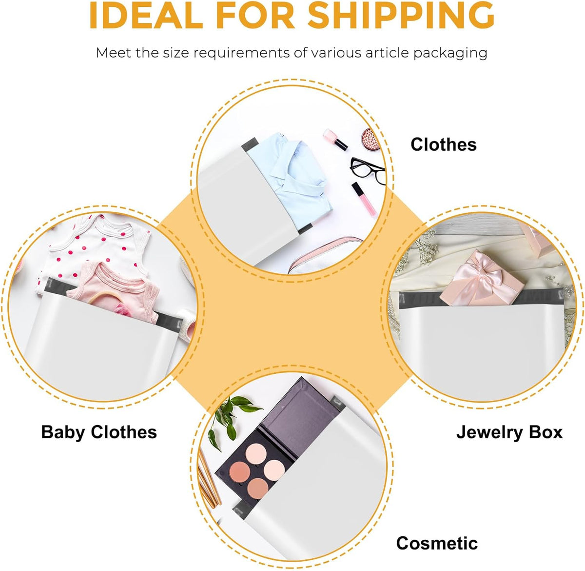 Poly Mailers 10x13 1000 Pack, Self-Seal Shipping Bags for Clothing