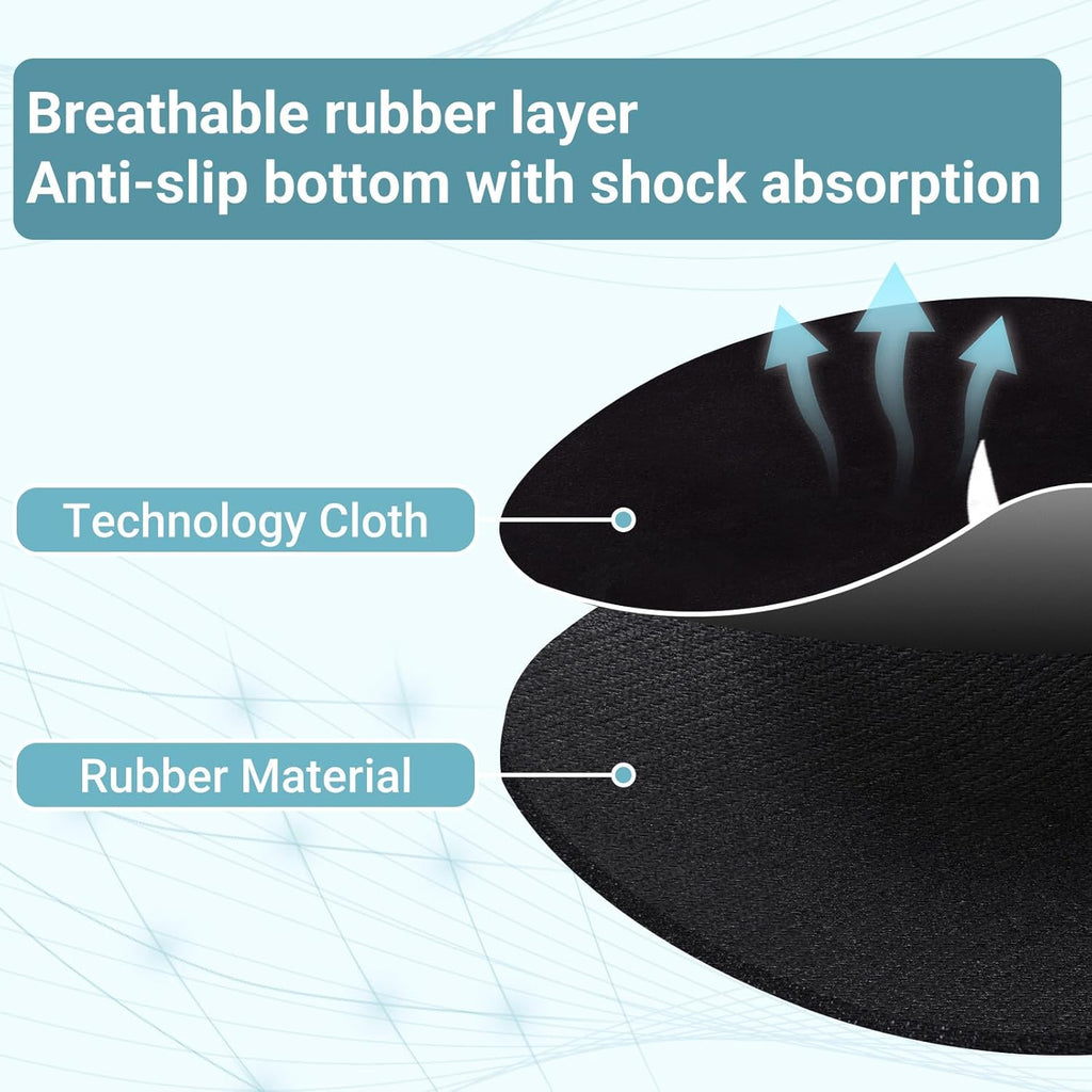 Jump Rope Mat，35.4 x 55.1 inch High-Density Rubber Exercise Mat, Non-Slip and Shock-Absorbing, Suitable for Indoor