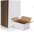 8x6x4 Shipping Boxes Set of 40, White Corrugated Cardboard Mailer Box for Packing Small Business