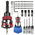 SUPFOX Countersink Drill Bits Set, 6PCS 4-Flute HSS M2 Bits with Depth Stop