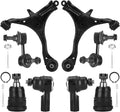 Front Lower Control Arm Suspension Kit Fit for Honda Civic 2001 2002 2003 2004 2005 (Not for SI Models), with Ball Joints Sway Bars Outer Tie Rods - 8pcs
