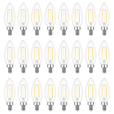 Dimmable E12 LED Candelabra Bulb 40 Watt Equivalent, Chandelier Light Bulbs 5000K Daylight, B10 Candle Bulbs for