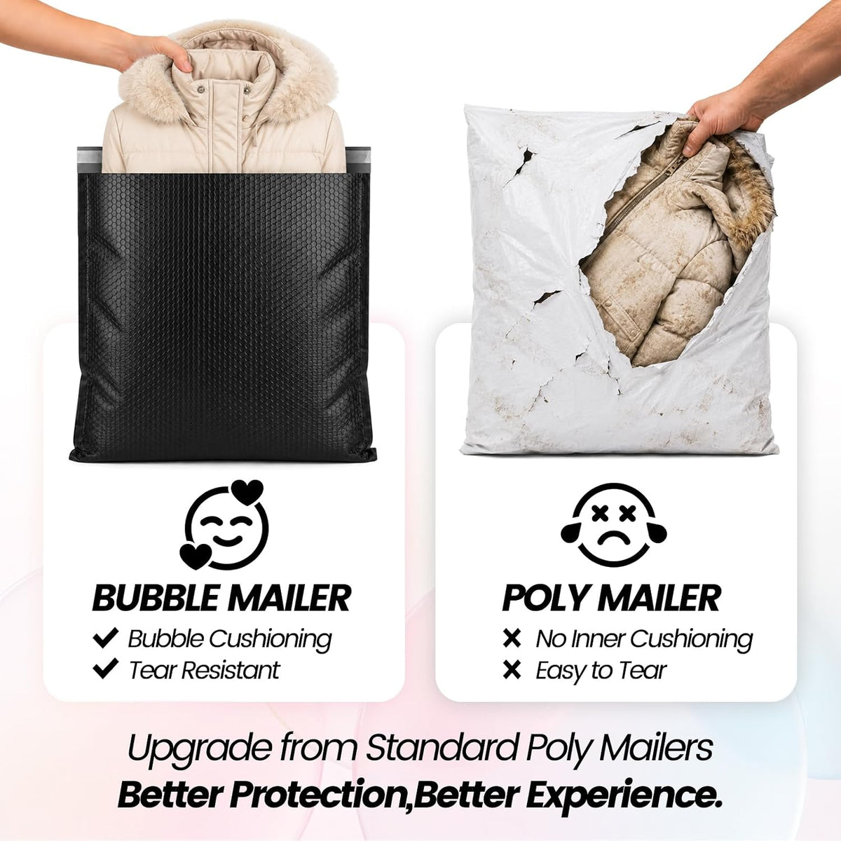Bubble Mailers 24x24" 15 Pack Black Extra Large Padded Envelopes