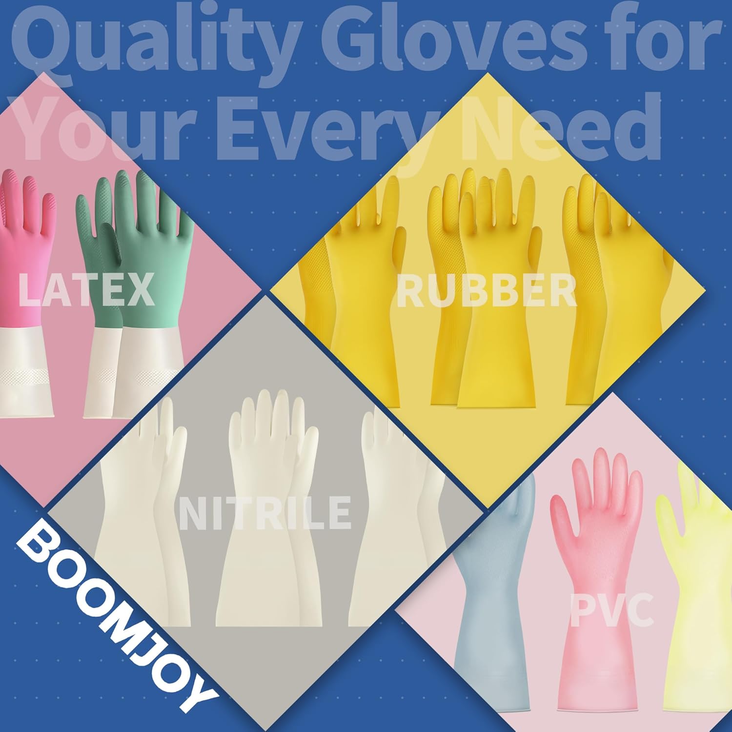 Nitrile Cleaning Gloves, Long Cuff Dishwashing Gloves Heavy Duty, Reusable Medium Gloves for Kitchen, Bathroom