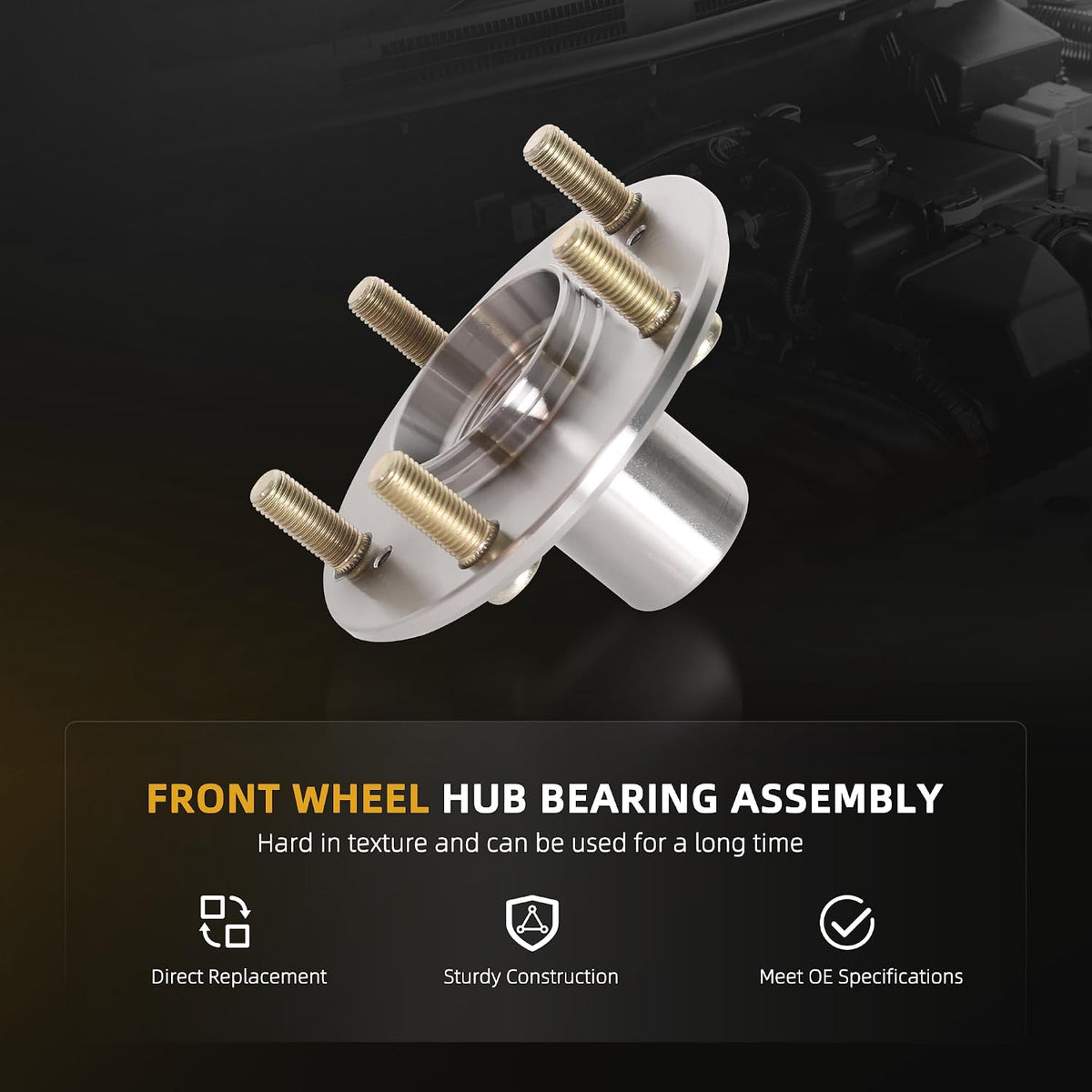 2 Front Wheel Hub Bearing Assembly for Honda Civic DX EX LX HF