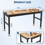 48" Adjustable Workbench with Power Outlet, 2000 LBS Work Bench, 48" x 24"