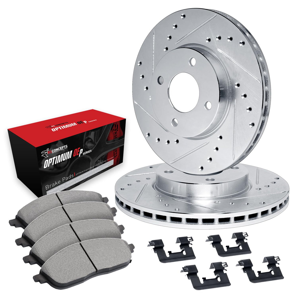 R1 Concepts Front Brake Kit Fits 2009-2014 Honda Fit
