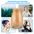 Essential Oil Diffusers 200ML Diffuser Remote Control Aromatherapy Diffuser with 7 Color Lights, Auto Shut-Off for