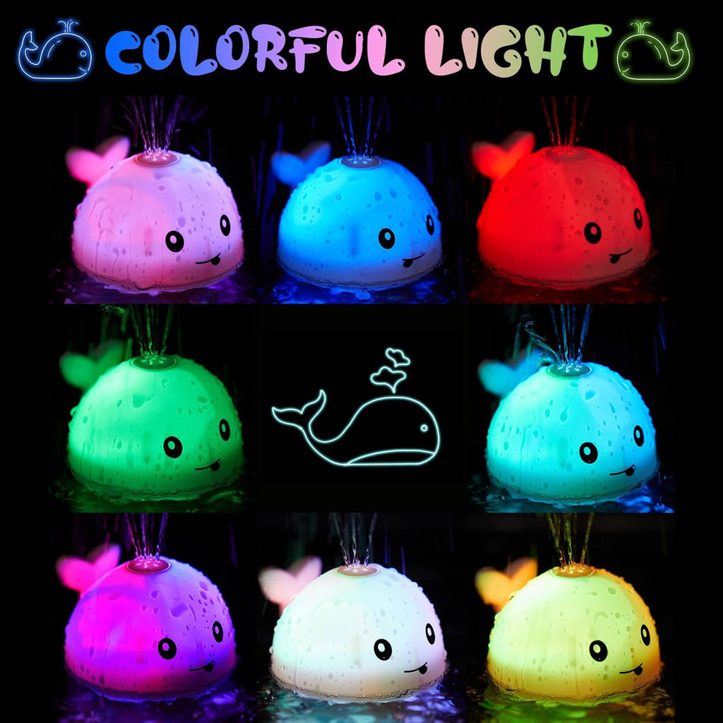 Baby Bath Toys, Pool Water Toys for Babies, Toddler Bath Toys for Kids Ages 1-3, 1 Year Old Boy Girl Gift Light Up