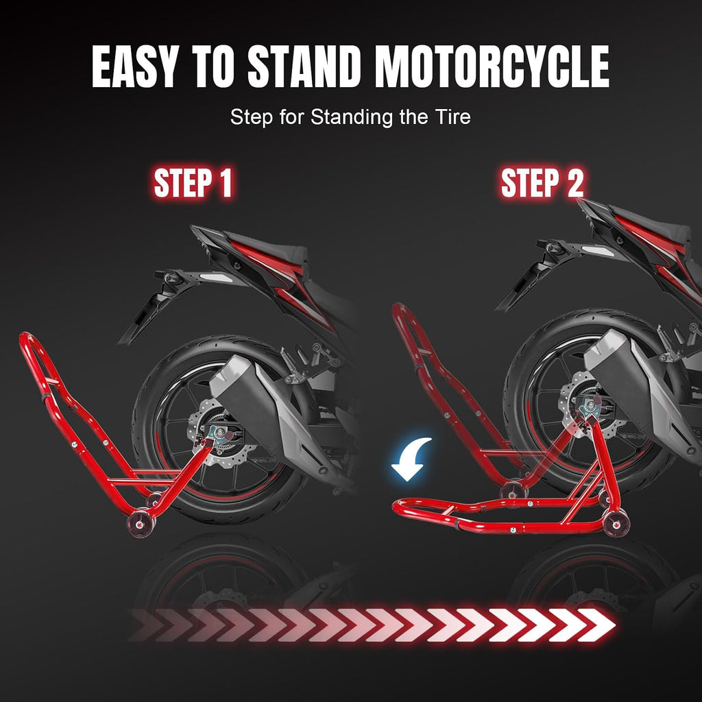 Motorcycle Stand Rear Combo Wheel Lift Stands, 500Lbs Capacity,Swingarm Spool Paddock Stands for Sport Bike,Fit for