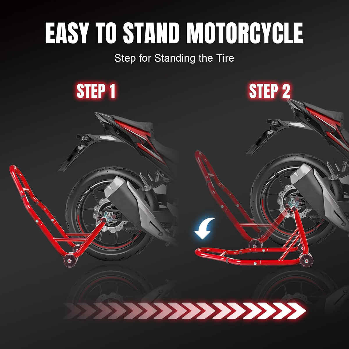 Motorcycle Stand Rear Combo Wheel Lift Stands, 500Lbs Capacity,Swingarm Spool Paddock Stands for Sport Bike,Fit for