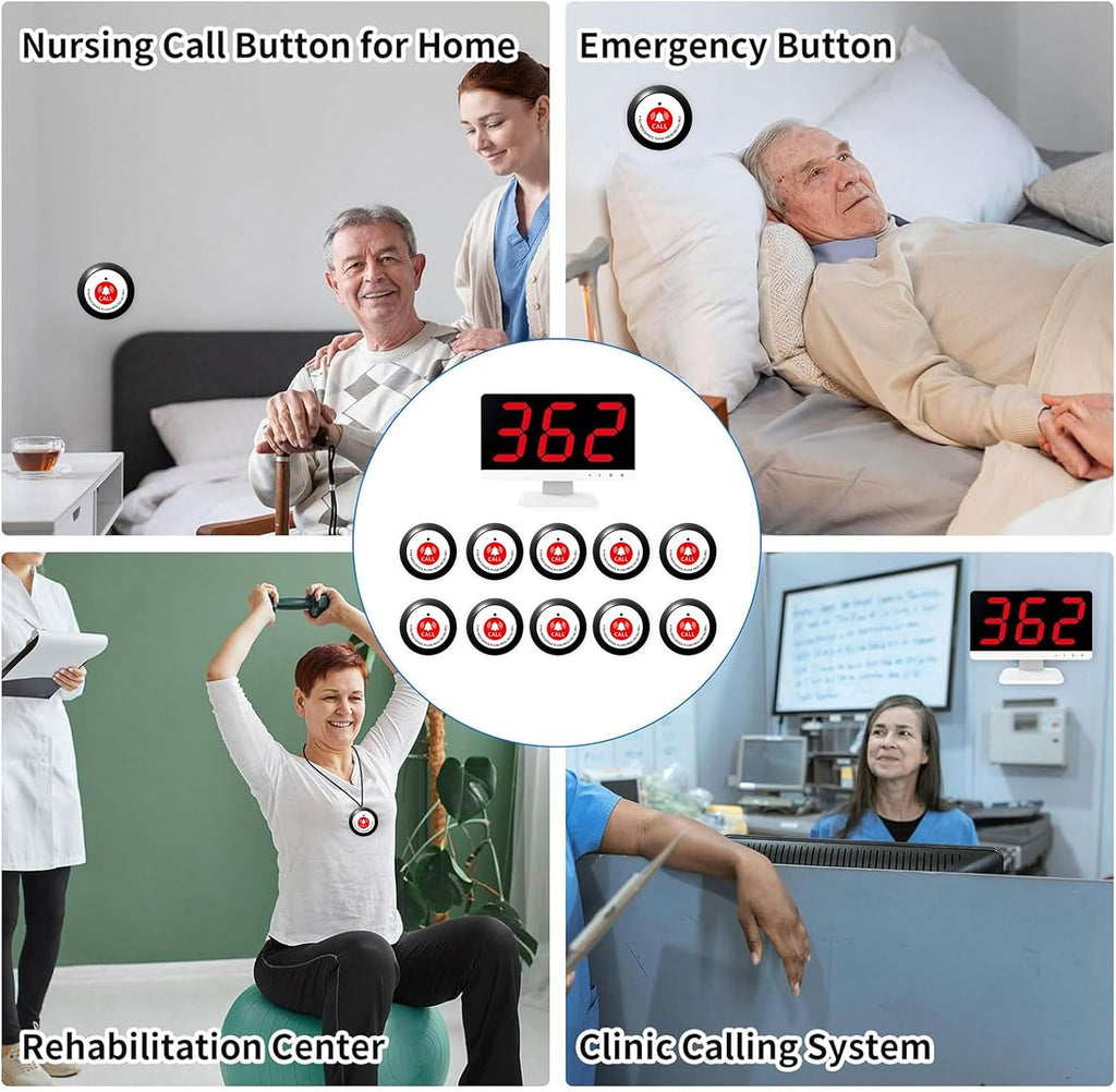 Call Bell System, Wireless Caregiver Pager for Seniory