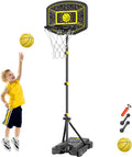Kids Basketball Hoop 3.6-6.2ft Adjustable Indoor Outdoor | Plastic Basketball Net Goal in the Yard Gift Toys for Kids