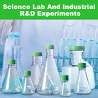 3000ml Erlenmeyer Flask, Sterile, Vent Cap, Flat Bottom, PC, 4Pcs