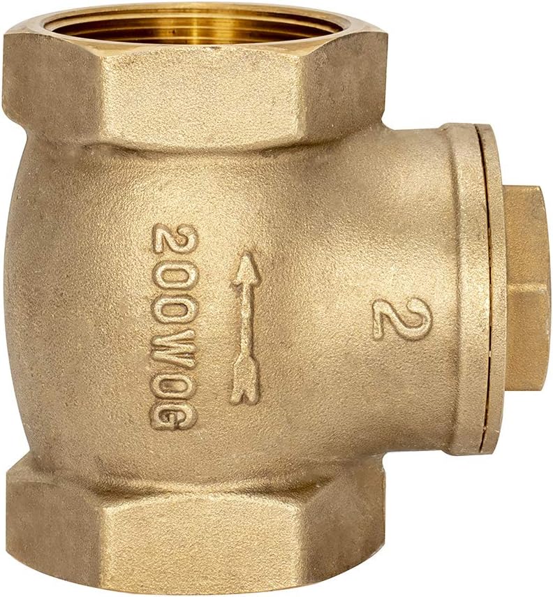 Eastman Brass Swing Check Valve, 2 Inch IPS, Brass Plumbing Fitting, 20431LF