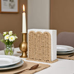 Scalloped Napkin Holder for Table Home Rustic Room Decor