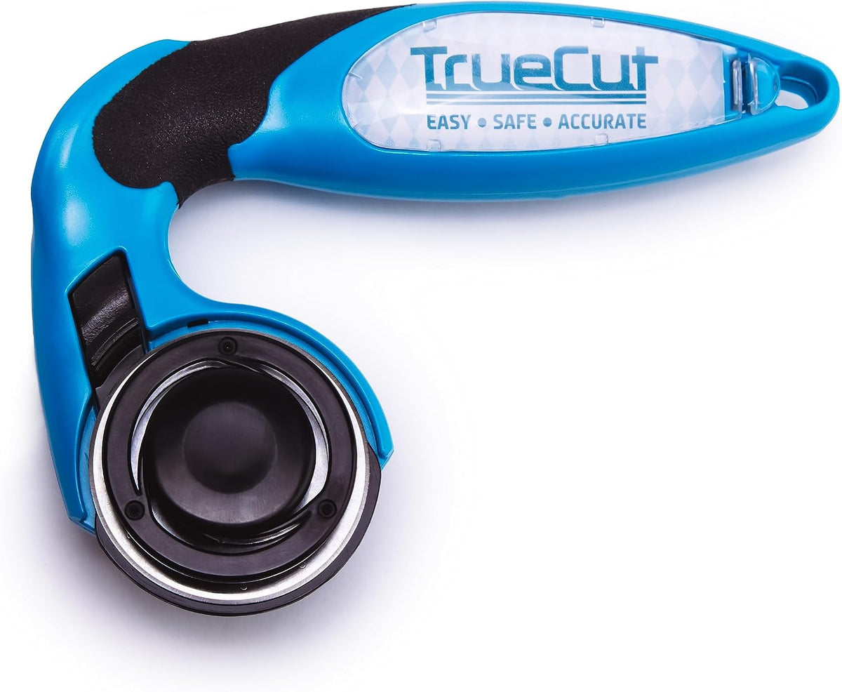 TrueCut My Comfort Rotary Cutter - 45mm Ergonomic Wheel Cutter for Fabric, Quilting, Sewing, Crafting - Left or
