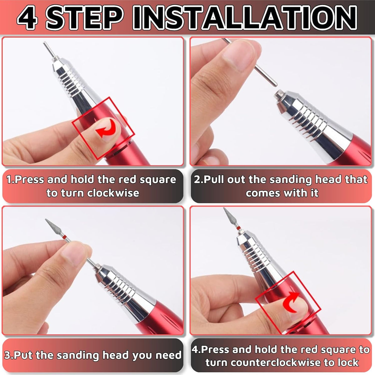 Russian Manicure Drill Bits 30PCS，Electric Nail Drill Bits Nail Drill Bit Set，Cuticle Bit for Nail Drill，Cuticle