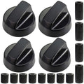Universal Control Stove Knobs Replacement 4 Pack with 12 Adapters