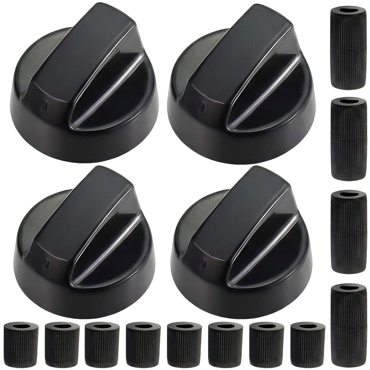 Universal Control Stove Knobs Replacement 4 Pack with 12 Adapters