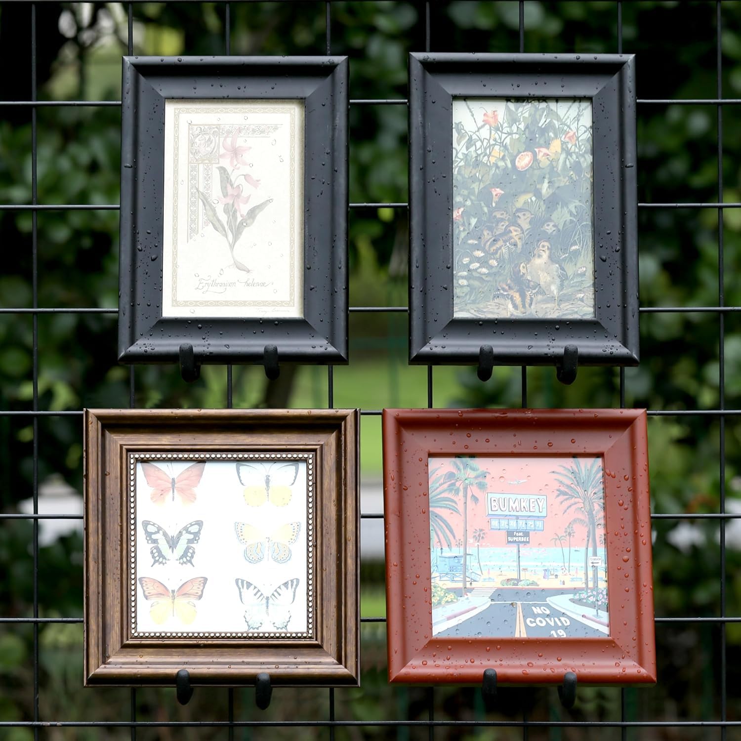 8 Pack Black Gridwall Picture Hooks for 3 Inch Grid Panels | Vinyl Coated Metal Hangers for Retail Display, Art