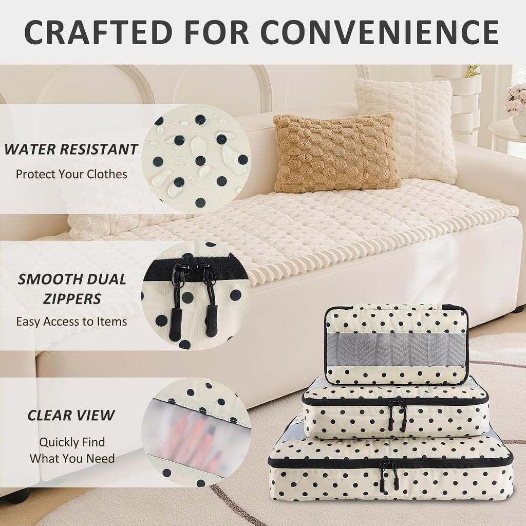 5 Set Packing Cubes for Travel Essentials Ultralight Luggage Packing Organizers with Laundry Bag and Shoe Bag for