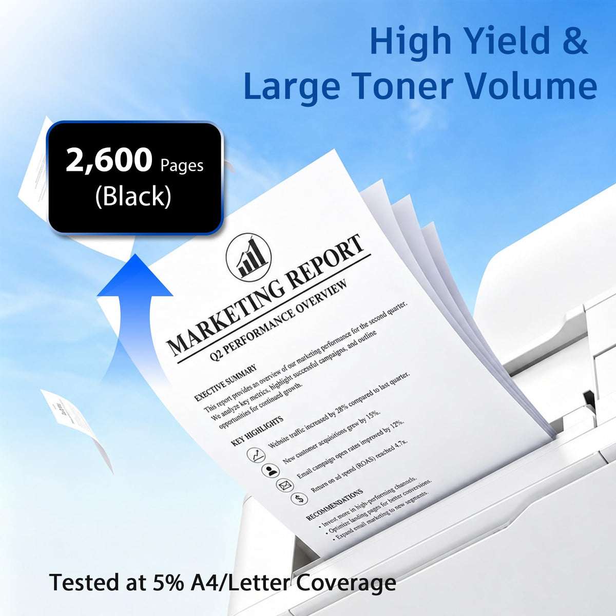 TN450 Toner Cartridge Replacement for Brother TN450 Series 2p Black