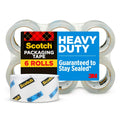 Heavy Duty Shipping Packing Tape, Clear, Shipping and Packaging Supplies, 1.88 in. x 54.6 yd., 6 Tape Rolls