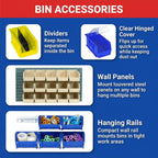 Quantum Storage QUS250 Heavy-Duty Stackable Plastic Storage Bins for Workshop, Warehouse & Garage, Ultra Stack &