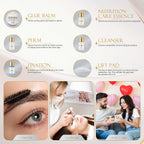 Lash Lift Kit & Brow Lamination Kit, 2 in 1 Professional Eyelash Curling and Eyebrow Lamination Set, DIY Eyelash Perm