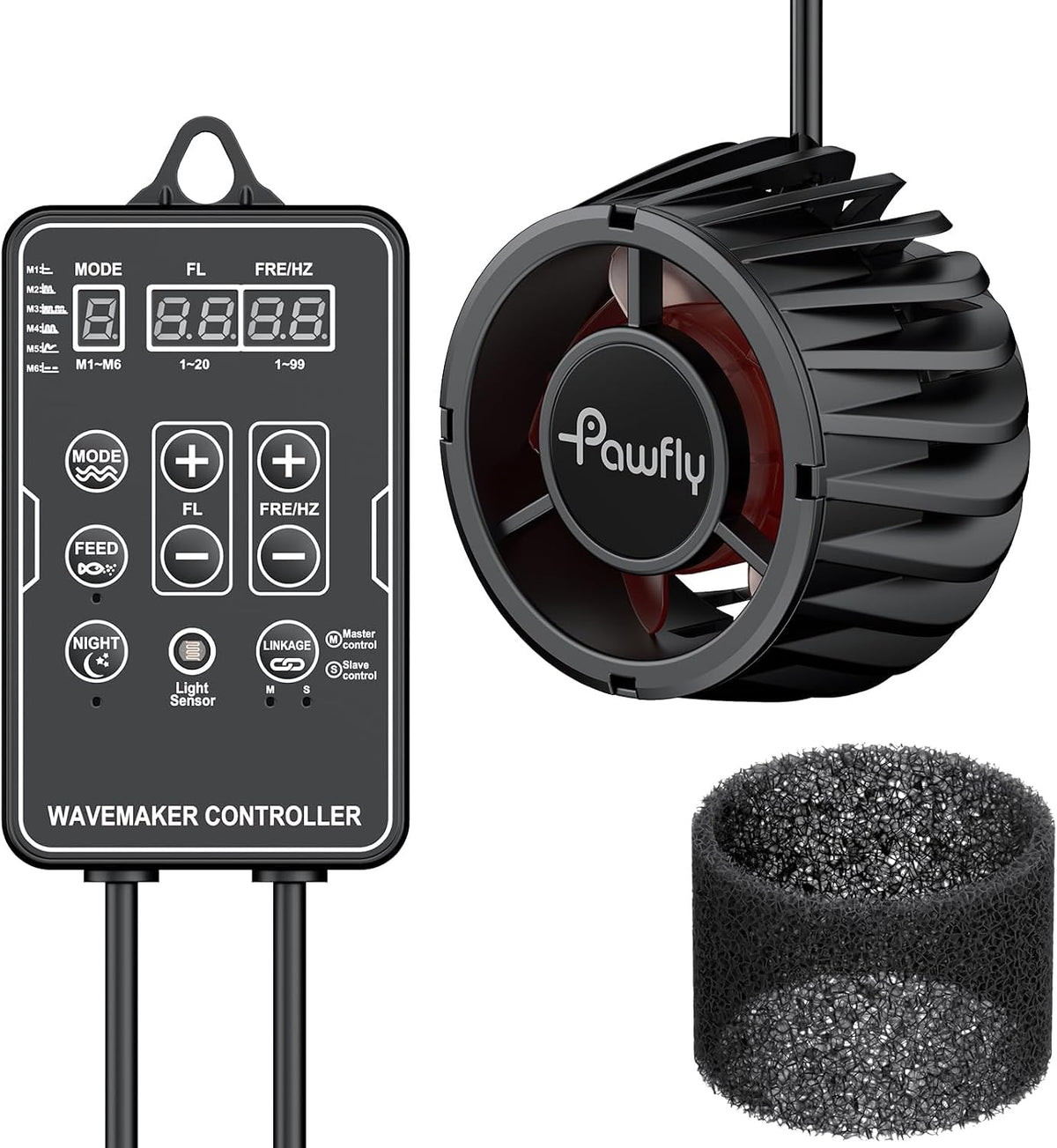 Aquarium Powerhead 3400 GPH, Wave Maker for Aquariums DC 24V 20W, Power head for Aquariums, Aquarium Circulation Pump